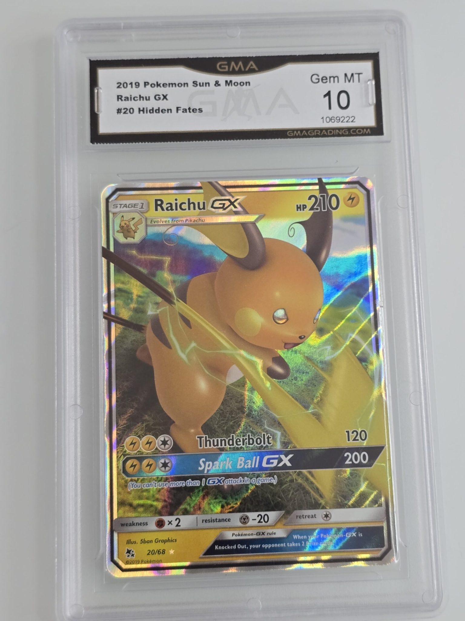 Raichu GX - 20/68 - Ultra Rare - Hidden Fates - Pokémon TCG – PokéJam Packs